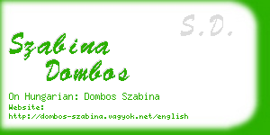 szabina dombos business card